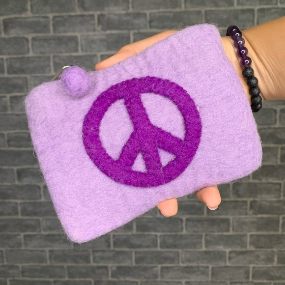 bnb Handbags - Wool Purple Peace Bag